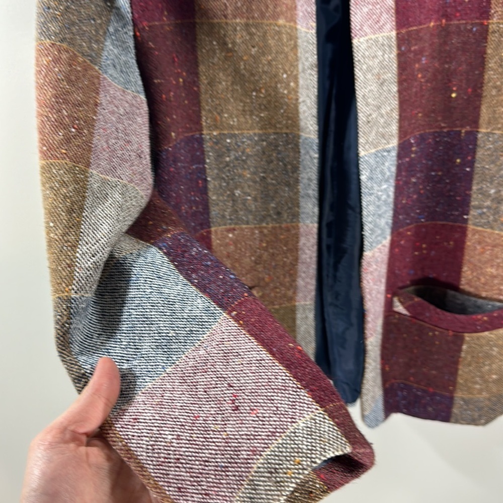 Willow Ridge Blazer Jacket Tweed Autumnal Plaid Wool Blend Vintage - Picture 5 of 8